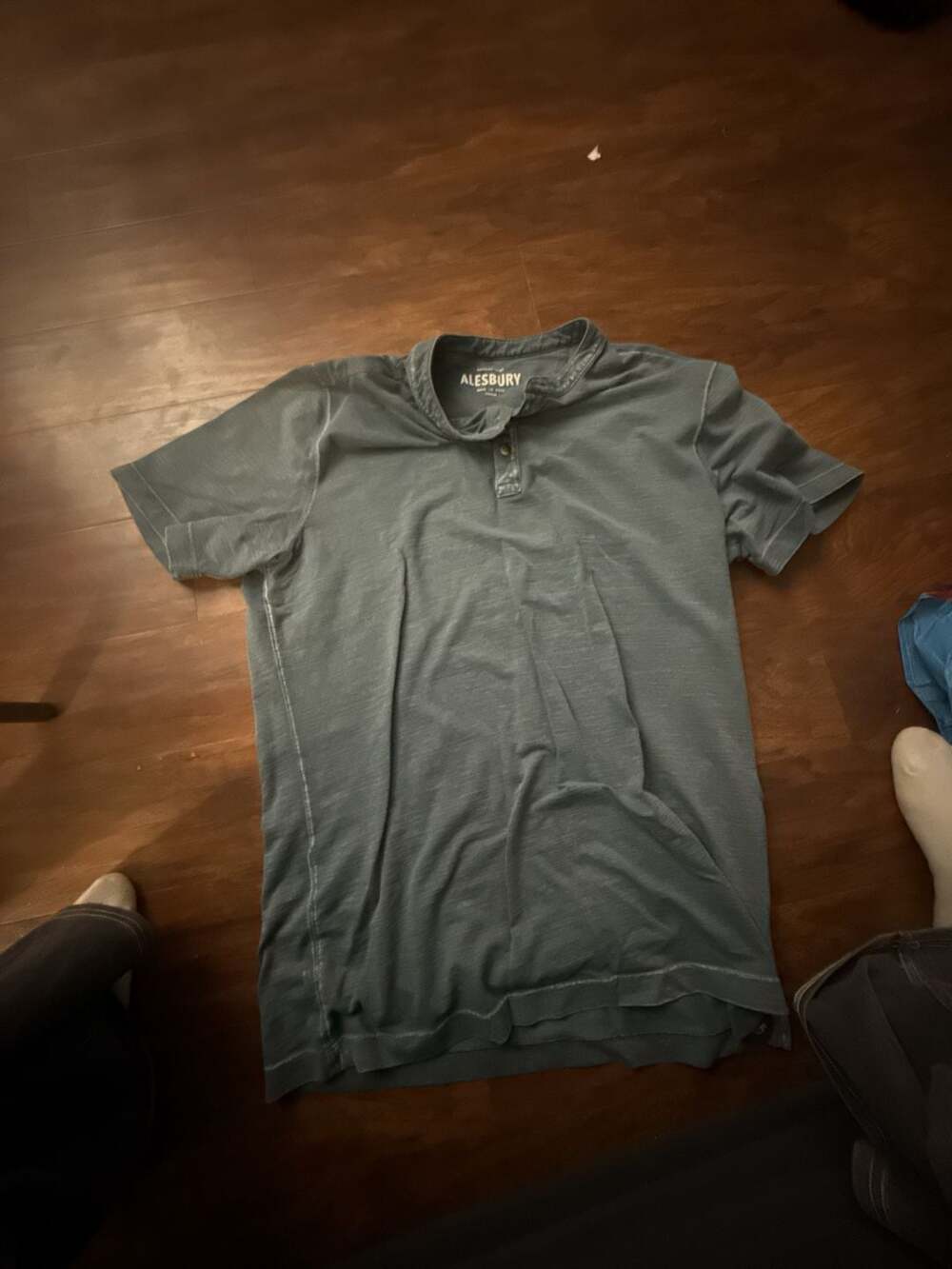 Alesbury Men's Short Sleeve Garment-Dyed Henley Shirt